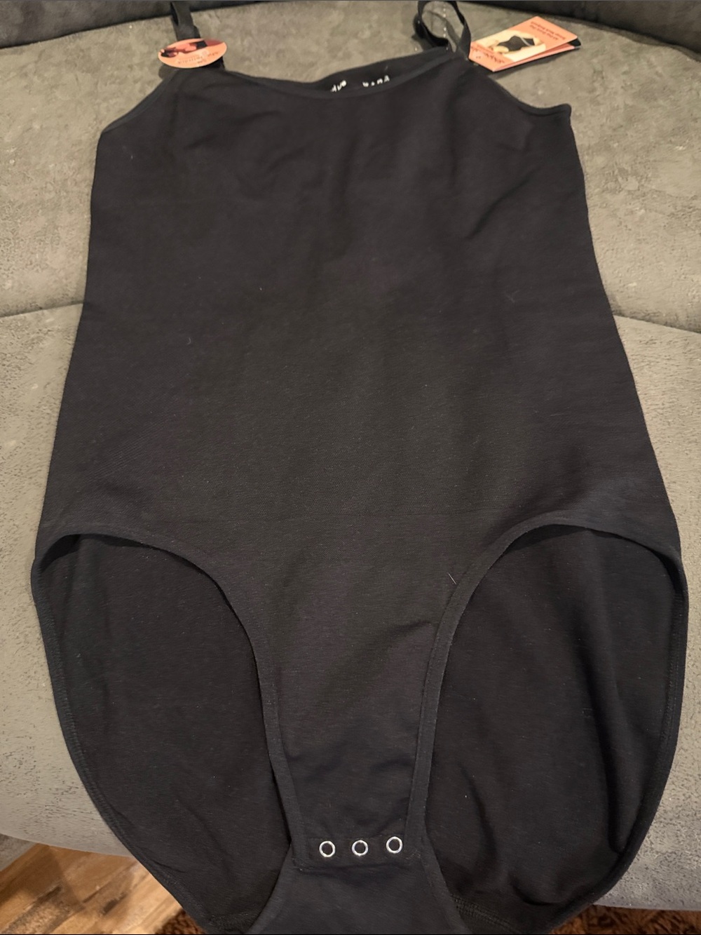 Shapermint Black Seamless Bodysuit Shapewear